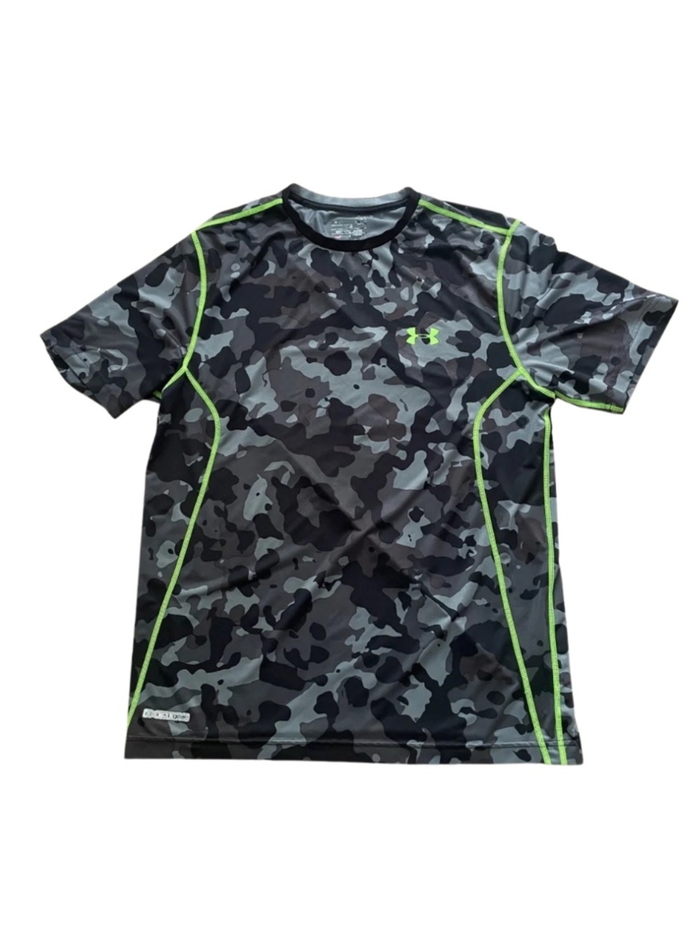 Under Armour L Men’s Black Camo Athletic Workout Gym Hiking Adventure Dri Fit